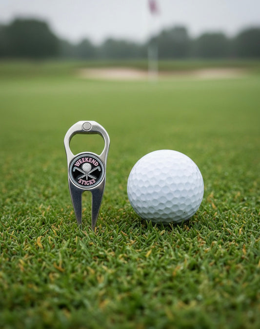 Silver Retro Divot Tool & Ball Marker